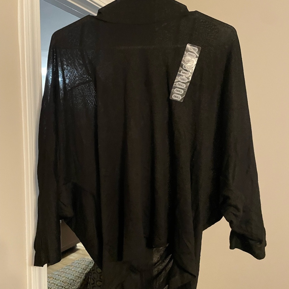 Olivia Moon Black Oversized Boxy Blouse